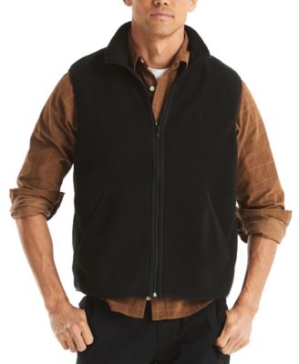 Men's Mixed Media Faux Shearling Vest