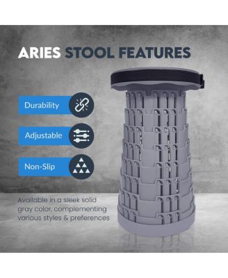 10x21 UD Weather Resistant Roof Prism Binocular, 5.4 Degree Angle View, Black, Bundle with Portable Telescoping Stool/Chair, Cleaning Cloth