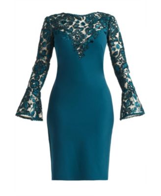 Women's Lou Embroidered Crepe Bell Sleeve Dress