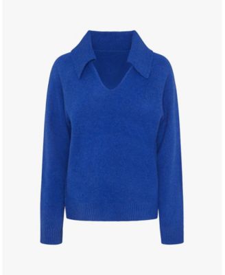 Women's Collar V Neck Sweater
