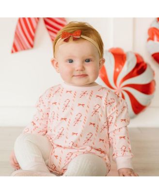 Baby Girl's Red Glitter Bow Baby Headband