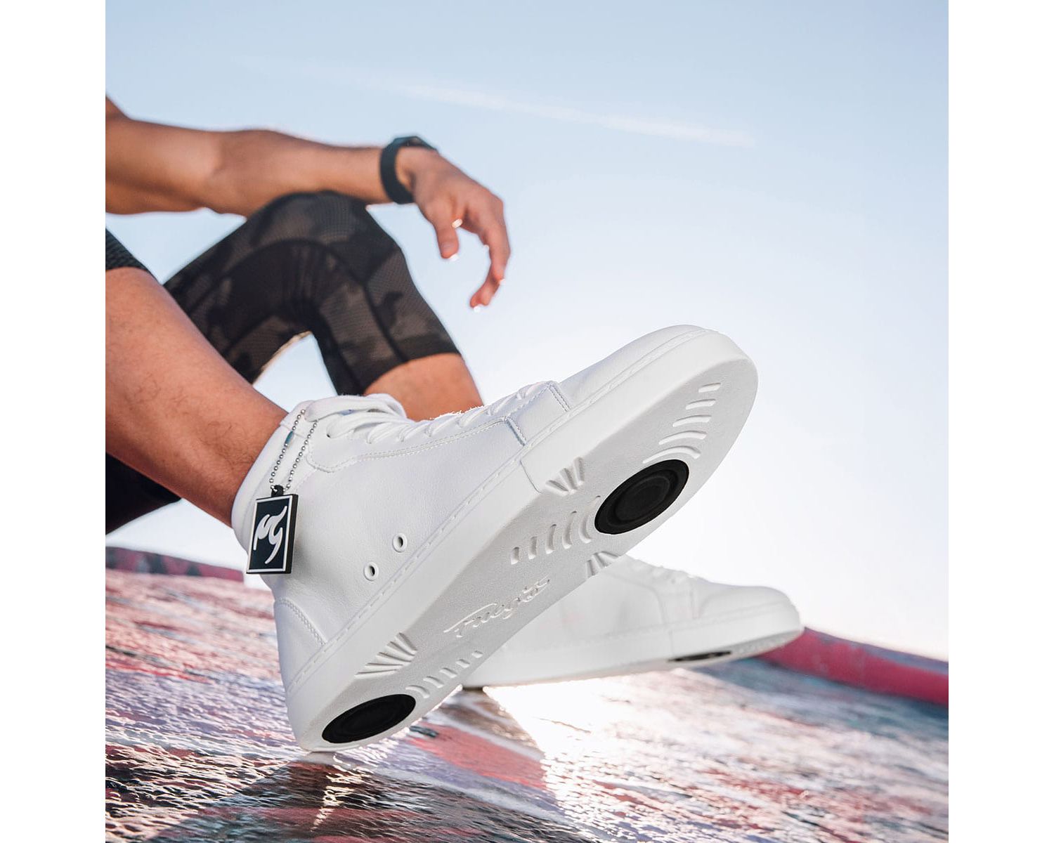 Men's White High-top Sneaker