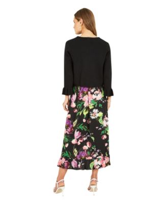 Women's Cropped Cardigan With Bell Sleeves