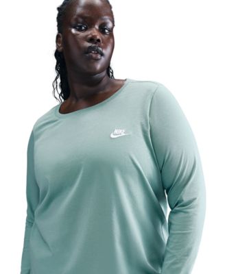 Plus Size Sportswear Club Long-Sleeve T-Shirt 