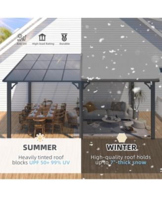 16'x12' Wall Mounted Gazebos Pergola