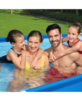 Steel Pro 13 Foot x 32 Inch Rectangular Above Ground Swimming Pool, Blue