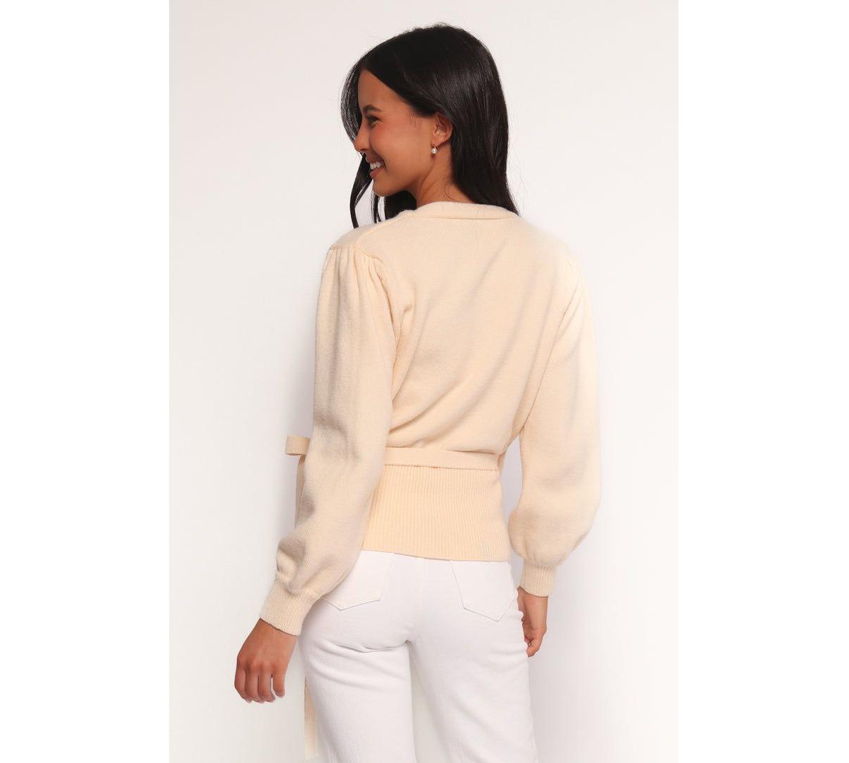 Petal and Pup Women's Abbey Ballet Wrap Cardigan - Cream Xl
