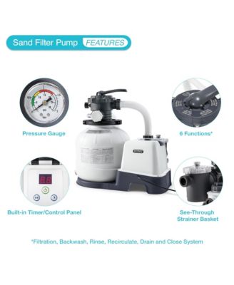 26675EG 1600 GPH Krystal Clear Pool Saltwater System and Sand Filter Pump