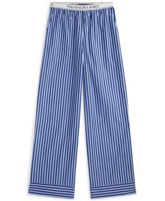 Women's Logo Elastic Mid Rise Striped Sleep Pants