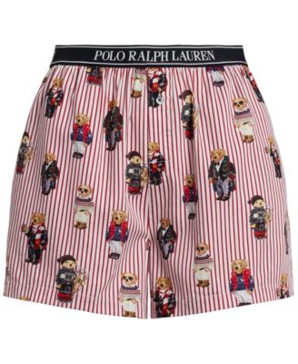 Women's All-Over Bear Striped Sleep Boxers