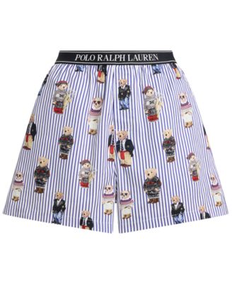 Women's All-Over Bear Striped Sleep Boxers