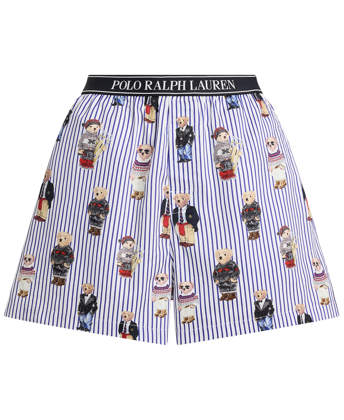 Polo Ralph Lauren Women's All-Over Bear Striped Sleep Boxers