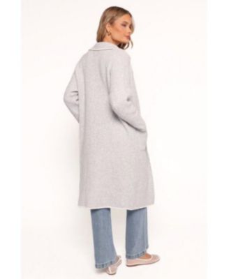 Women's Katia Contrast Trim Coatigan - Beige S/M