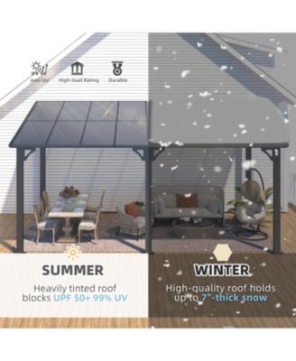 16'x8' Wall Mounted Gazebos Pergola