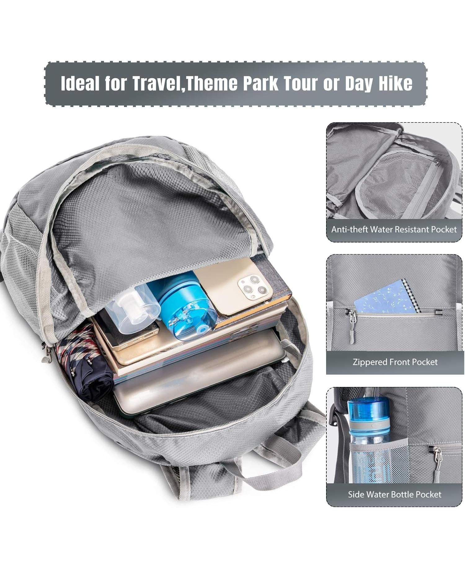 Ultra Lightweight Hiking Backpack 20L, Packable Small Backpacks Water Resistant Daypack for Women Men