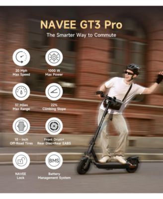 GT3 Pro Electric Scooter w/37.3 miles Max Operating Range & 20 mph Max Speed