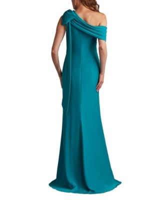 Women's Cassia Bow-Shoulder Crepe Gown