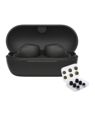 Wireless Noise-Cancelling Earbuds (Black) Bundle with Ear Tips (2 Items)