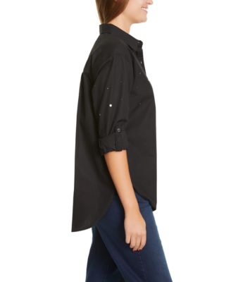 Women's Embellished Button Up Shirt 