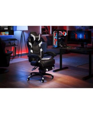 Gaming Chairs For Adults With Headrest Pillow - White