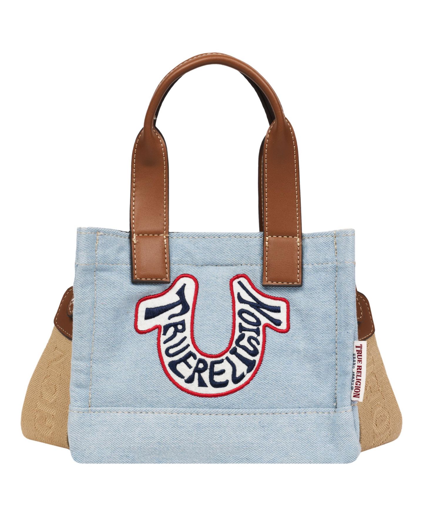 Женская сумка True Religion Retro Horseshoe Denim Mini Tote, цвет: Джинсовый — фото 1