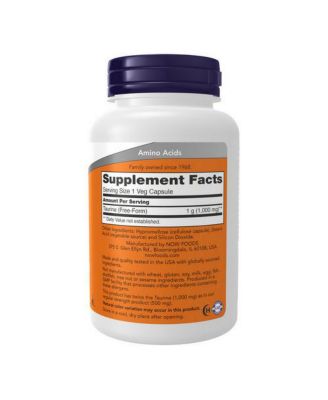 Taurine ,1000 mg ,100 Veg Caps