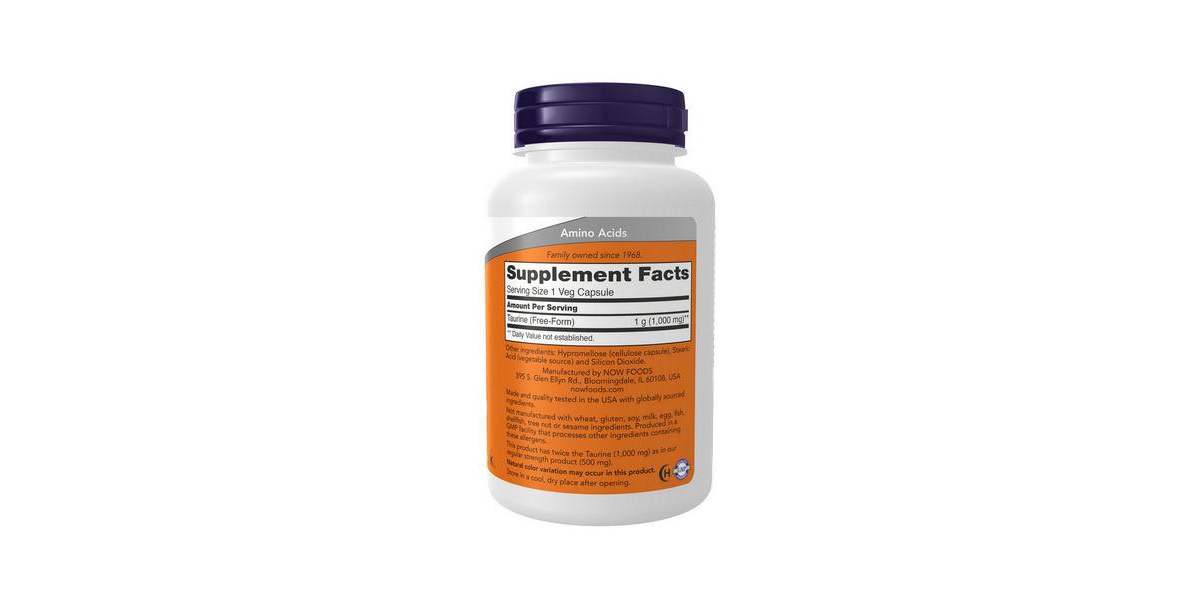 Now Foods Taurine ,1000 mg ,100 Veg Caps