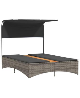Patio Double Sun Lounger Gray