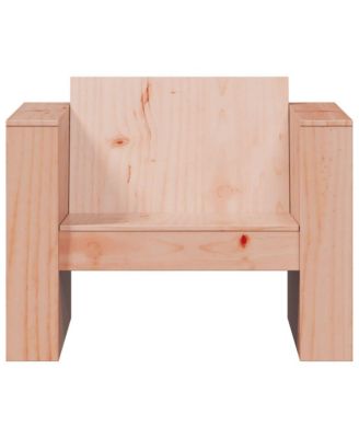 Garden Sofa Natural Wood Solid Douglas Fir Wood Single Durable