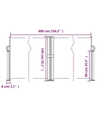 Retractable Side Awning Anthracite