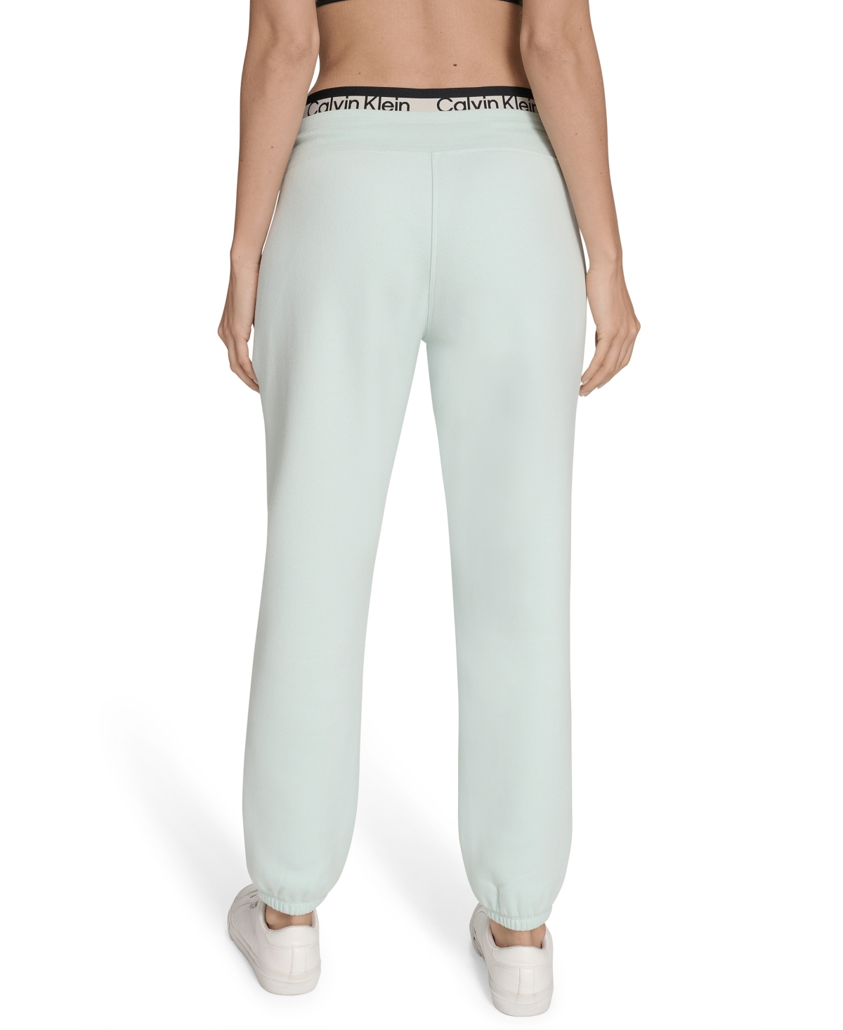 Calvin Klein Women's Performance Logo Stripe Jogger Sweatpants In Green