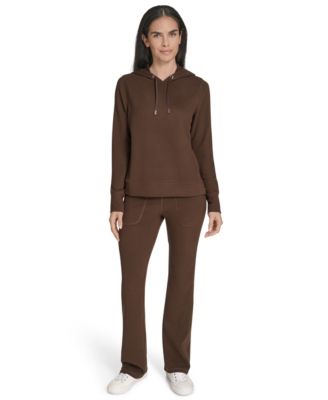 Calvin Klein Women's Tech Waffle-Knit Flare-Leg Pants