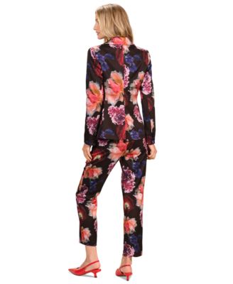 Women's Satin Tuxedo Long Sleeves Jacket