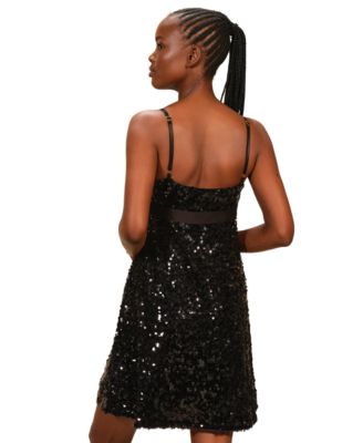 Women's Sleeveless Sequin Mini Dress