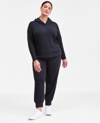 Plus Size Studded Pullover Hoodie, Macy's Exclusive 