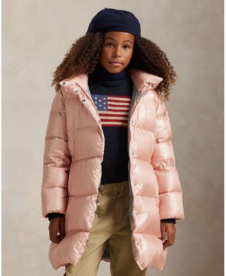 Polo Ralph Lauren - Girls 7-16 Metallic Hooded Long Sleeves Jacket