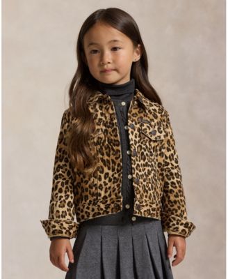 Polo Ralph Lauren - Girls 2T-6X Leopard-Print Trucker Jacket