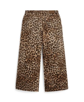Girls 7-16 Leopard-Print Wide-Leg Jeans