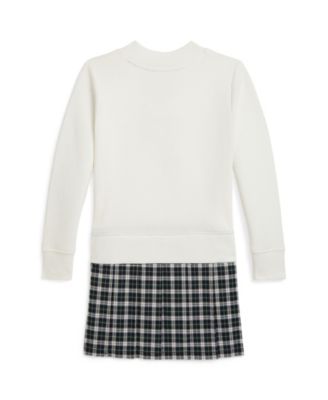 Girls' 2T-6X Letterman Long Sleeves Sweatshirt Dress