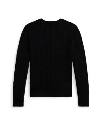 Girls' 7-16 Cable-Knit Long Sleeves Sweater
