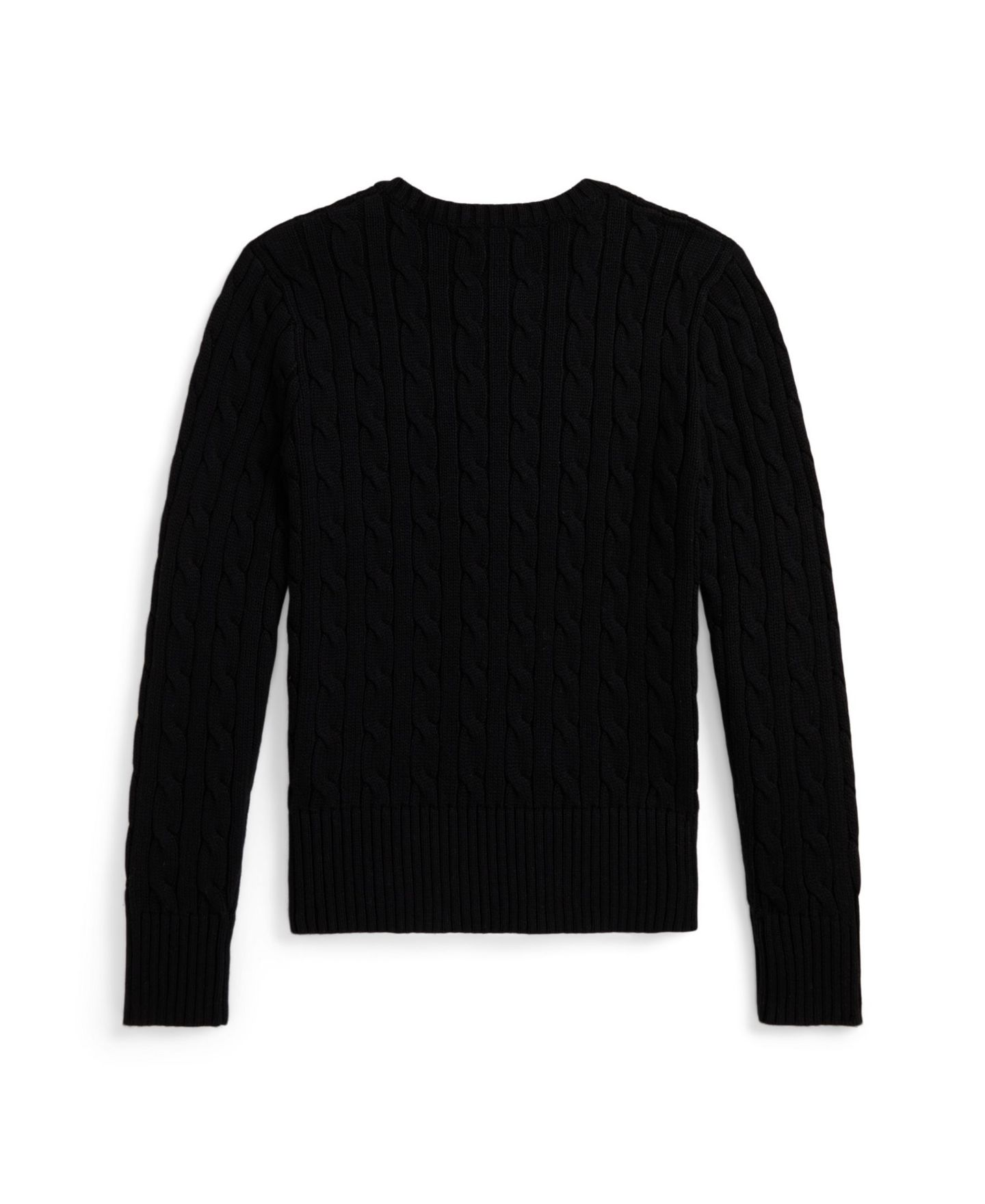 Свитер Polo Ralph Lauren Cable-Knit Long Sleeves для девочек, цвет: Чёрный — фото 3