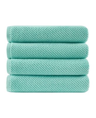 Diagonal Ribbed Cotton 4-Pc. Bath Towel Set