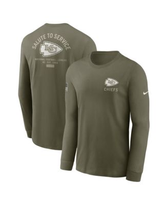 Nike - Men's Olive Kansas City Chiefs 2025 Salute to Service Long Sleeve T-Shirt