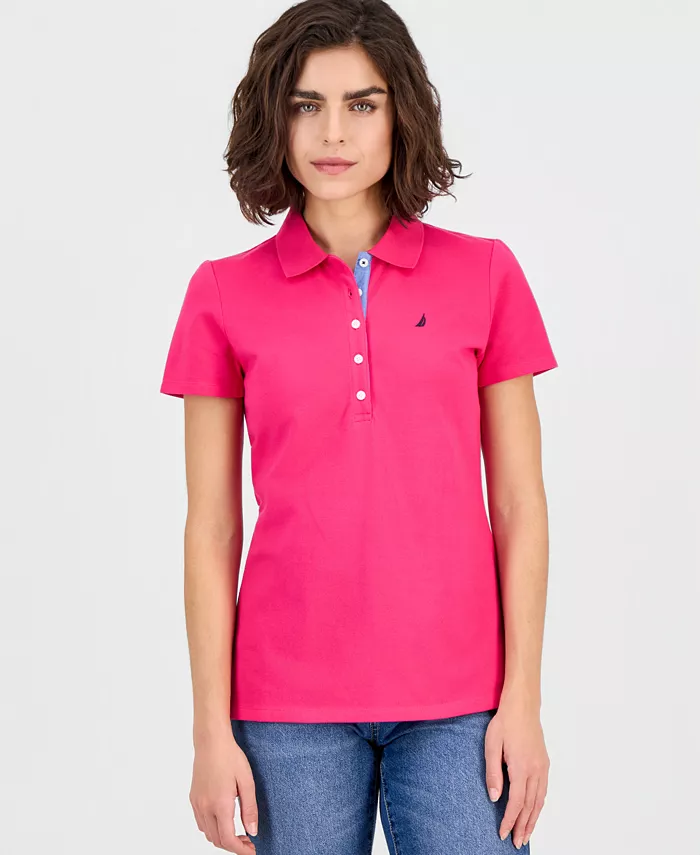 Women's Short-Sleeve Polo-Collar Shirt - thumbnail 8