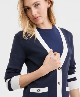 Women's Long V-Neck Cardigan Sweater