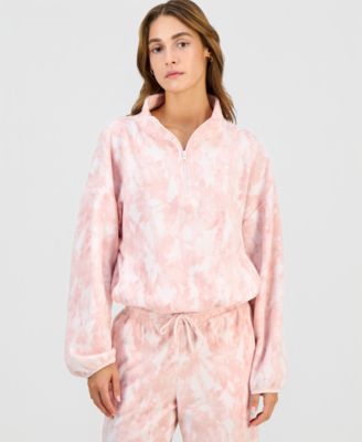 Hippie Rose - Juniors' Polar Fleece Quarter-Zip Sweatshirt