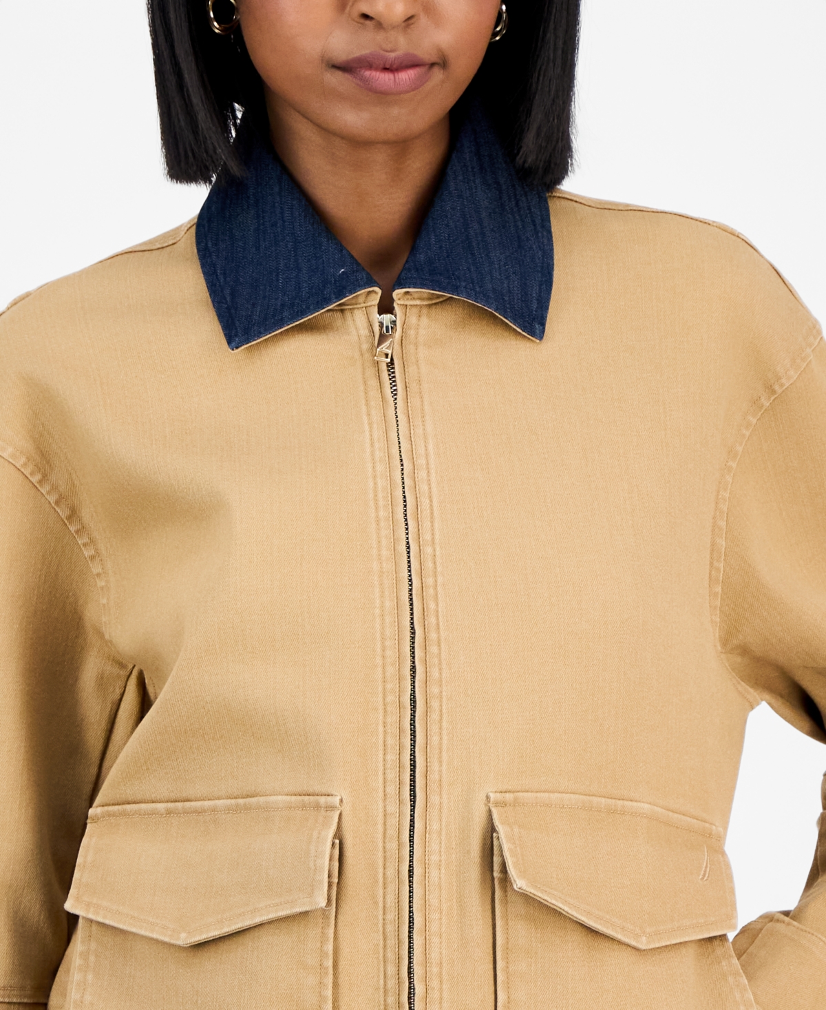 Nautica Jeans Women's Spread-Collar Zip-Front Jacket