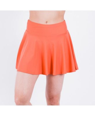Plus Size Flowy Swim Skirt With Attached Shorts