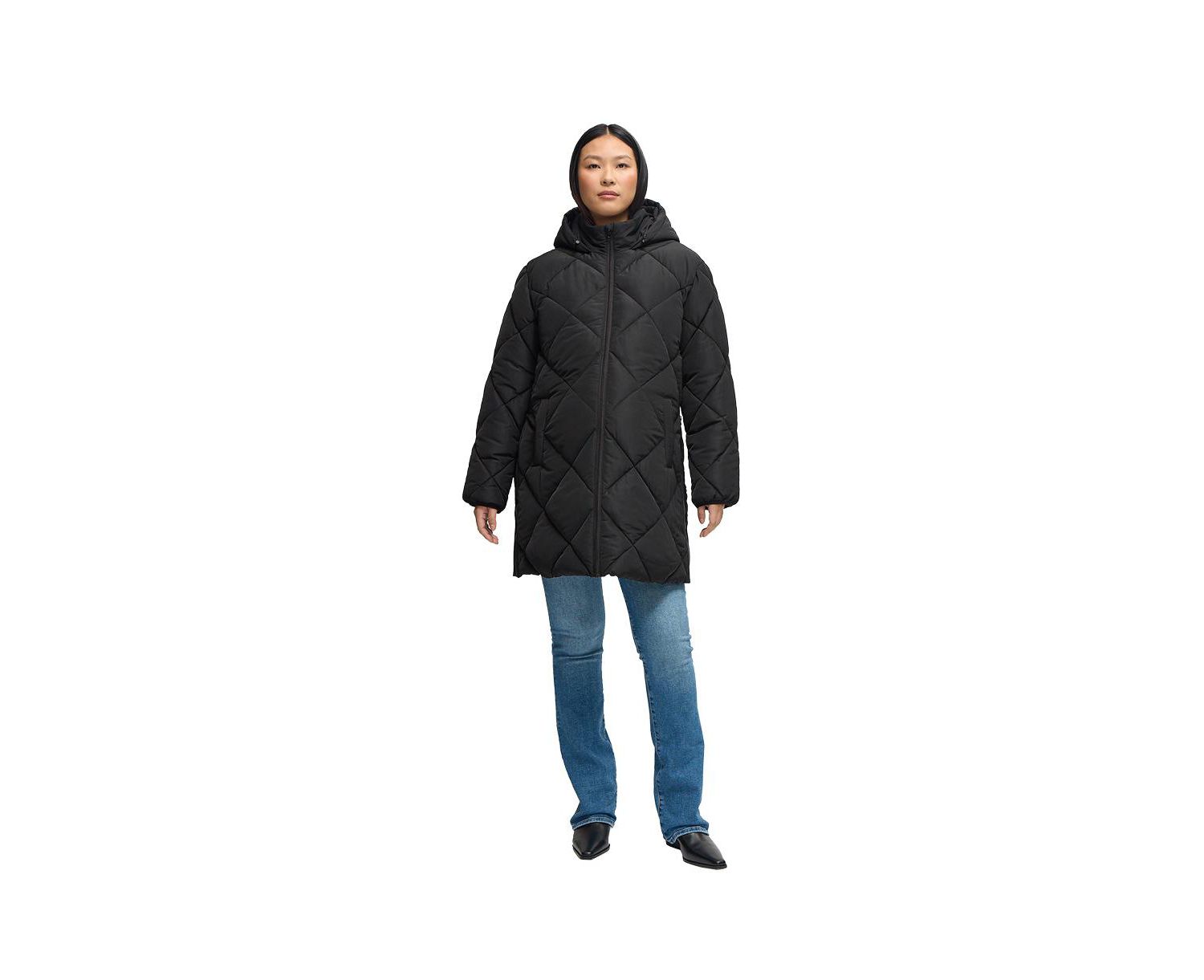 Maternity Ingrid + Isabel Longline Puffer Jacket with Removable Babywearing Cocoon Insert