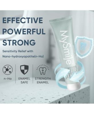 Nano-Hydroxyapatite Toothpaste for Sensitive Teeth - Supports Enamel Health, Fluoride Free Natural Toothpaste for Adults, Misty Mint, 4.2 oz